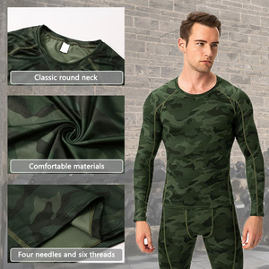 <b>Men's</b> Custom Logo Compression Eco-Friendly Workout <b>Base</b> <b>Layer</b> Four-Way Stretch High Elastic Breathable Long Sleeve Training - Product Image 3