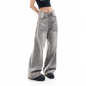 กางเกงคาร์โก้ขายาวสำหรับผู้หญิงกางเกงยีนส์ทรงหลวมผ้าเดนิมระบายอากาศได้ดีสวมใส่สบายสำหรับงานปาร์ตี้ฤดูใบไม้ผลิใบไม้ร่วง2024 - Product Image 6