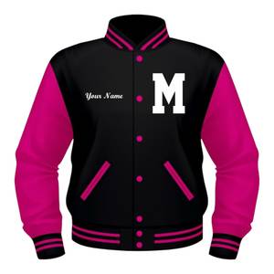 Blouson universitaire en laine pour homme, style Letterman, coupe droite, col montant, coupe-vent, décontracté, streetwear, service OEM - Product Image 4