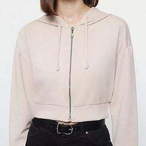 Sudadera Corta de Manga Larga para Mujer, Ligera, de Alta Calidad, con Logotipo Personalizado, Ajustada, al por Mayor, 2025 - Product Image 2