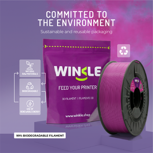 Filament PLA HD WINKLE 1,75 mm 1 kg pour imprimante 3D, tolérance élevée 0,05 mm, compatible lit chauffant 190-230°C, biodégradable, impression facile - Product Image 5