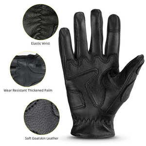 Guantes de Carreras Unisex Personalizados al por Mayor, Forrados, de Cuero de Alta Calidad, Impermeables, para Motocross y Bicicleta de Carretera, Compatibles con Pantalla Táctil - Product Image 5