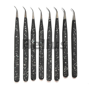 Pince à épiler à pointe pointue Eco Luxe Comfort Grip Outil d'entretien professionnel de haute précision pour le coiffage des cils - Product Image 1