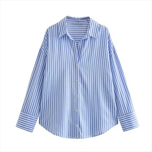 Chemisier Tendance pour Femme en Coton Oxford, Manches Longues, Boutonnage Simple et Col à Revers, Style Urbain et Chic pour le Printemps - Product Image 2