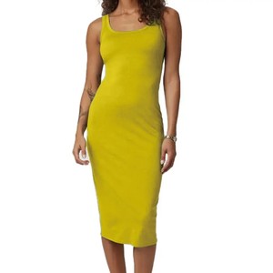 Robe mi-longue à encolure dégagée pour femme Soutien-gorge intégré Tissu doux et léger pour un confort maximal - Product Image 2