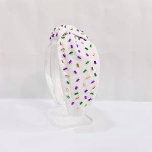 Customizable <b>Headband</b> For <b>Girls</b> Hand Embellished Beaded Multicolor Seed Beaded Hair Band Custom Handmade Hair Accessories - Product Image 3