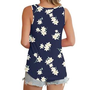 เสื้อกล้ามโพลีเอสเตอร์สำหรับผู้หญิงเสื้อลำลองพิมพ์ลายแบบระเหิดฤดูร้อนงานตามสั่ง - Product Image 3