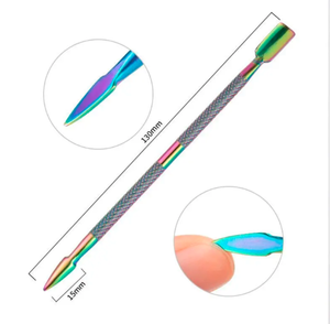 Pousse-cuticules professionnel en acier inoxydable pour manucure, lime à ongles avec large ouverture de mâchoire et lame incurvée - Product Image 3