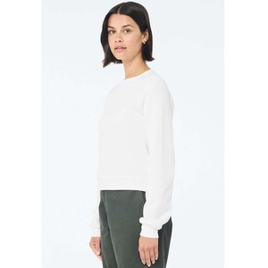 Bella ผ้าแคนวาสสำหรับผู้หญิงเสื้อสวมหัวคอปกฟองน้ำสีขาวเสื้อครอป - Product Image 5