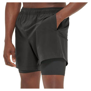 Short double couche 2 en 1 pour homme Short de gym et de fitness Short de sport pour entraînement Pantalon court de jogging à séchage rapide Vêtements de sport pour homme - Product Image 1