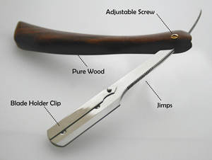 Professional Single Cut Throat <b>Straight</b> <b>Edge</b> <b>Razor</b> Classic Wooden Handle Stainless Steel Blade Reusable Safety Barber Salon Use - Product Image 3