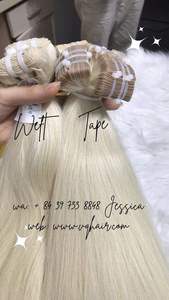Venta al por mayor 100% cutícula alineada natural recto vietnamita extensiones de cabello humano tendencia caliente frontal paquete cinta pelo cortes calientes - Product Image 3