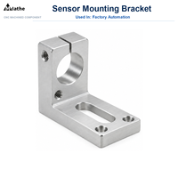 Support de montage de capteur usiné sur mesure par CNC, pièces mécaniques d'automatisation en aluminium usinées avec précision