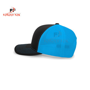 Venta al por mayor estilo simple personalizado color negro y azul sombreros 6 paneles no estructurado de alta calidad precio bajo gorra de béisbol sombrero para hombres - Product Image 6