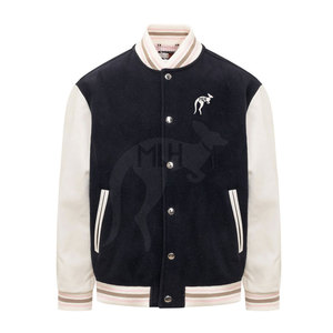 Cómodas chaquetas informales Lettermen con cuello levantado El mejor diseño para la colocación del logotipo frontal de venta en línea - Product Image 1