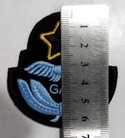 Badges personnalisés en polyester tissé de qualité WOK Industries, motif étoile brodé, embossés à la machine, rembourrés, logo personnalisé, couleur Pakistan