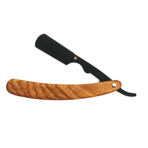 Mango de madera de alta calidad Hoja de acero inoxidable Desechable de alta calidad Corte recto Garganta Salón Barbero Maquinilla de afeitar - Product Image 3