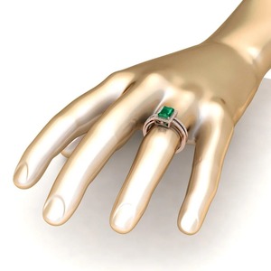 Personalized Rose Gold Plated 925 Sterling Silver Radiant Cut <b>Gemstone</b> <b>Ring</b> for <b>Men</b> Luxury Jewelry Gift for Him At Lowest Price - Product Image 3