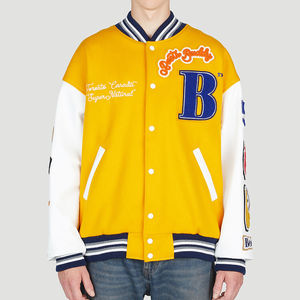 Chaqueta universitaria de talla grande para hombre, tela de lona, logotipo personalizado, chaqueta de invierno ecológica a prueba de viento, precio al por mayor, logotipo personalizado - Product Image 1