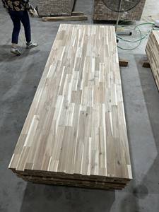 Reliable Quality Acacia Wood Panels Wiped with Wood Wax <b>Oil</b> for Kitchen Furniture Laminated Worktops/Counter Top - Product Image 2