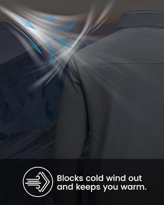 Veste de randonnée pour homme, fermeture éclair, softshell renforcé, impression de logo, vêtements d'extérieur rembourrés - Product Image 6