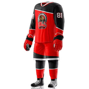 Uniformes de Hockey sobre Hielo de Poliéster 100%, de Primera Calidad, Ecológicos, de Secado Rápido y Transpirables, Fabricados en Fábrica, Venta al por Mayor - Product Image 3