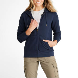 Sudadera con capucha y cremallera personalizada para mujer, material transpirable OEM, ajuste cómodo con impresión de logotipo y marca de etiqueta privada - Product Image 2