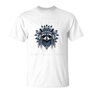 T-shirt con umorismo per adulti 'Chief Kickabitch dalla tribù Slapahoe' personalizzabile, regalo promozionale - Product Image 1