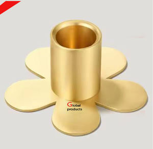 Le meilleur bougeoir de concepteur d'acier inoxydable de métal de finition d'or de regard pour le restaurant et le bar d'hôtel - Product Image 3