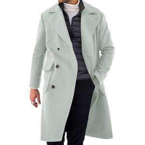 <b>Men</b> <b>Long</b> <b>Coat</b> Elegant Business Winter Outerwear <b>Men</b> <b>Long</b> <b>Coat</b> Classic Tailored Wool Blend <b>Coat</b> <b>Men</b> <b>Long</b> <b>Coat</b> - Product Image 1