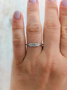 แหวนหมั้นหิน7 K สีขาวทอง14K 0.33กะรัตเพชรที่ปลูกในห้องปฏิบัติการเครื่องประดับงานแต่งงานอินเทรนด์-IGI ของขวัญ - Product Image 4