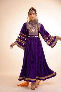 Vestido de Mujer Afgana Vintage de alta calidad, ropa tradicional hecha a mano, vestido afgano Pathani Pashtun, cremalleras de botón transpirables - Product Image 2