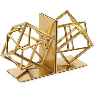 Geometric Metal Bookends with Minimalist Design Heavy Duty Book Holders for Office & Home <b>Decor</b> Wholesale for Export - Product Image 6