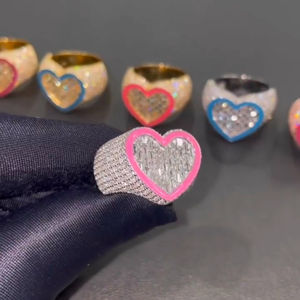 Haute qualité 925 bague en argent Sterling pour hommes 14K or personnalisé VVS Moissanite Pop Hip Hop Style bijoux fins cadeau pour les mariages - Product Image 1