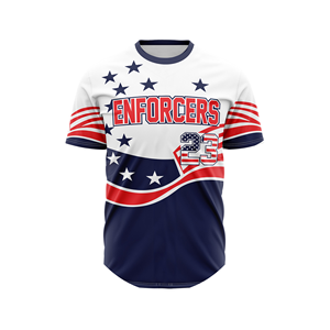 เสื้อเบสบอลพิมพ์ลาย3D โพลีเอสเตอร์100% แผ่นใต้วงแขนระบายอากาศได้ดี - Product Image 1