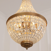 Magnifique lustre rétro en forme de montgolfière avec cristaux, design français luxueux, hauteur réglable pour restaurant, chambre, hôtel