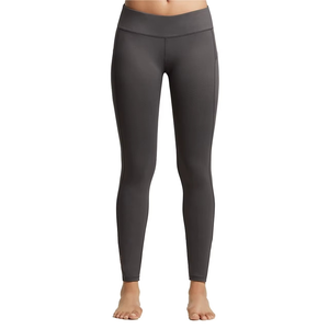 Leggings de yoga taille haute gris anthracite pour femme, couleur unie, extensibles, pour fitness et entraînement, avec taille élastique - Product Image 1