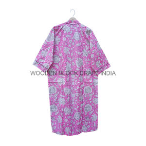 Kimono à encolure en V confortable d'automne en tissu de coton design simple et imprimé floral pour vêtements décontractés Kimono en coton pour les jours croquants - Product Image 6