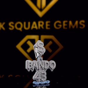 จี้ฮิปฮอปตัวอักษรที่กำหนดเอง, ตัวอักษรสั่งทำ, จี้ตัวเลขฮิปฮอปของผู้ชาย, จี้เพชรโมอิส, เครื่องประดับฮิปฮอปน้ำแข็งออก - Product Image 3