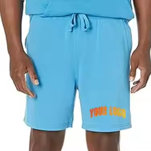 Pantalones cortos deportivos de lona de doble capa de secado rápido Unisex Jogger de cintura media entrenamiento atlético pantalones cortos casuales sólidos para hombres - Product Image 1