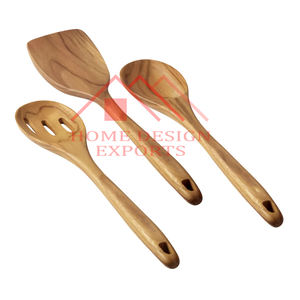 Cuchara de ensalada de madera ecológica Natural de último diseño para la cena Juegos de cucharas ranuradas de madera de alta calidad para la decoración del hogar - Product Image 4