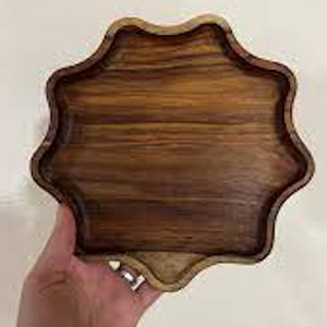Assiettes en bois antiques en forme de pomme faites à la main avec un excellent polissage pour un éclat supplémentaire Plats fournis par HHO de l'Inde Utilisation du chargeur de nourriture - Product Image 2