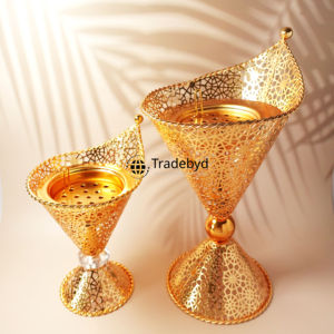 Quemador de metal hecho a mano Tradebyd Bakhoor Mukhbar árabe tradicional para spa y meditación - Product Image 2