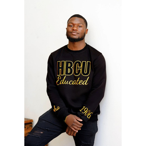 เสื้อสเวตเชิ้ต HBCU Alpha Chenille ปักลายตัวอักษรกรีก ดีไซน์คลาสสิก ผ้าฟลีซเนื้อหนา คอวี - Product Image 3