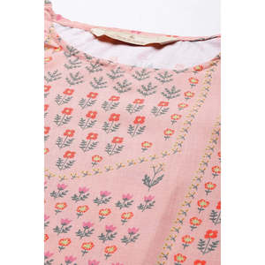 Kurta Recta Estampada Rosa para Mujer, Vestido Elegante para el Trabajo - Product Image 5