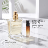 Flacon testeur de parfum portable OEM ODM vide 3 ml avec bouchon à sertir, mini flacon échantillon de parfum en verre pour la vente en gros aux marques