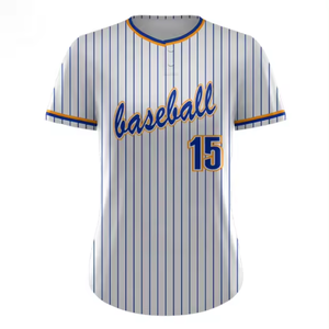 Vêtements de sport unisexes à séchage rapide de haute qualité personnalisés Nouveau style Ensemble de maillots de softball et de baseball grande taille Boutons durables et respirants - Product Image 6