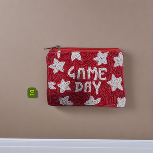 Pochette pour enseignante avec motif de café et de répétition, faite à la main, brodée, mini sac pour femmes avec fermeture éclair par MD HANDICRAFTS - Product Image 5