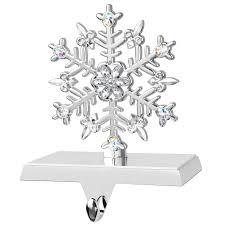Porte-bas de Noël pour cheminée manteau doré-Bronze flocon de neige support cintre robuste décorations de Noël en métal - Product Image 5