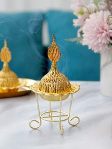 เตาเผากำยานทองเหลืองขนาดใหญ่สำหรับวัดและพิธีกรรม สร้างสรรค์ด้วยโครงสร้างที่แข็งแรงและปล่อยกลิ่นหอมที่มีศักยภาพสูง - Product Image 4